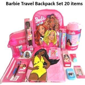 Barbie Gift Set Travel Backpack Bag Set 20 items NEW